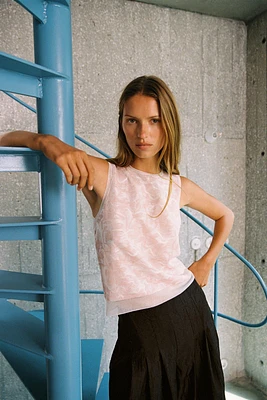 JACQUARD KNIT TOP
