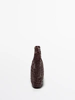 Mini-sac en cuir nappa tressé