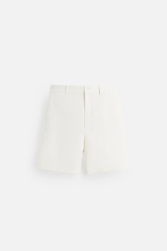 BERMUDA REGULAR FIT LIN - COTON ÉDITION LIMITÉE