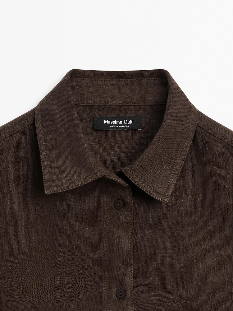 100% linen short sleeve shirt