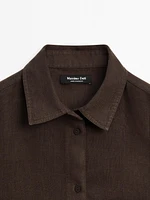 100% linen short sleeve shirt