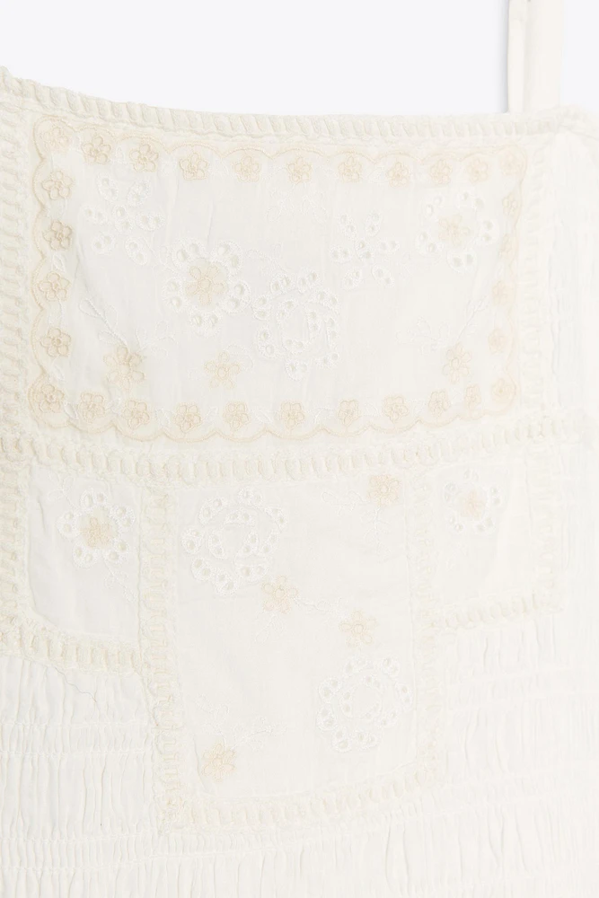 ROBE MIDI FLEURS BRODÉES