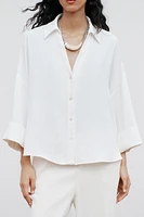 WIDE SLEEVE POPLIN SHIRT