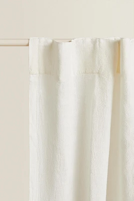 HIGH OPACITY WHITE LINEN CURTAIN