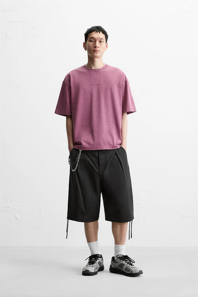 WASHED EMBROIDERED T-SHIRT