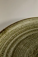 EARTHENWARE DINNER PLATE WITH SPIRAL DESIGN