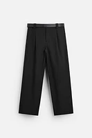 PLEATED PANTS WITH BELT