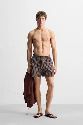 MAILLOT DE BAIN MI-LONG À RAYURES