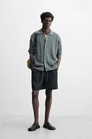 OPENWORK TEXTURED CARDIGAN