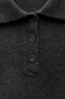 PLAIN KNIT JERSEY POLO SHIRT