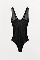 BODY EN MAILLE PLISSÉE