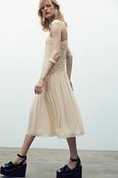 PLEATED STRAP DRESS