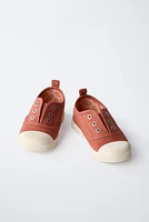 COTTON SNEAKERS WITH ELASTIC STRAP