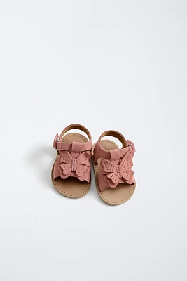 BUTTERFLY LEATHER SANDALS