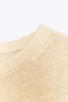LINEN KNIT RUSTIC SWEATER
