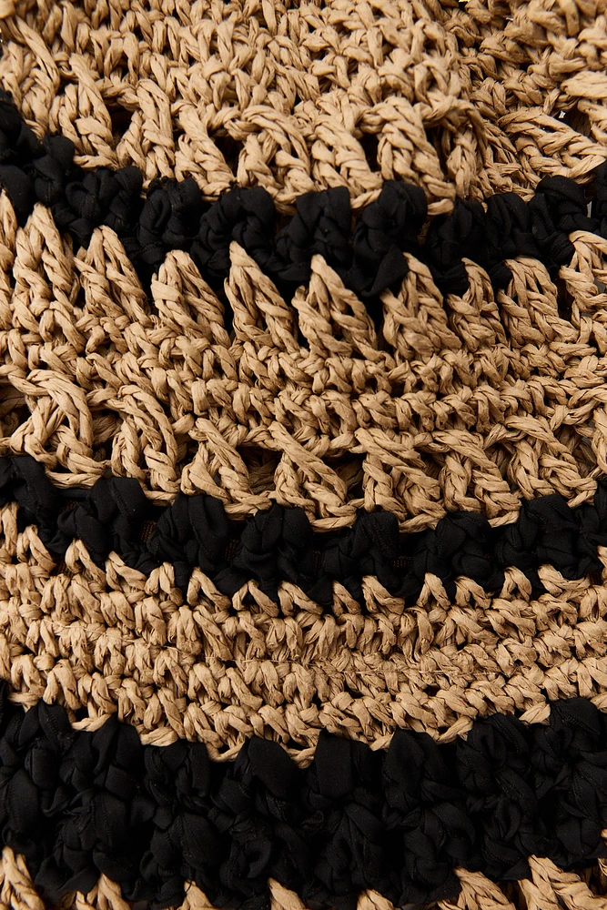 CONTRAST BRAIDED BUCKET HAT