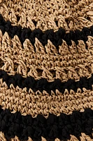 CONTRAST BRAIDED BUCKET HAT