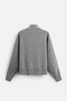 QUARTER ZIP SWEATER