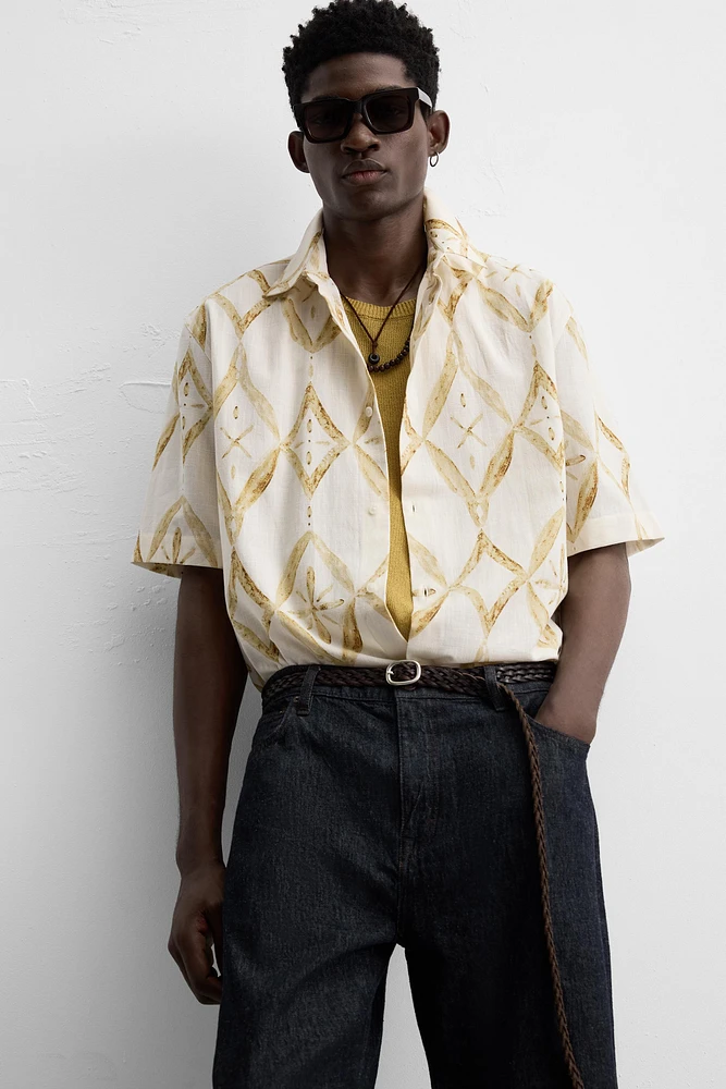 CHEMISE RELAXED FIT À IMPRIMÉ GÉOMÉTRIQUE