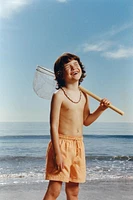 6-14 YEARS/ EMBROIDERED SUN SWIM SHORTS