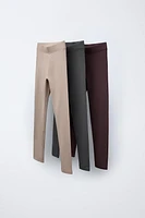 LOT DE TROIS LEGGINGS UNIS