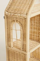 CHILDREN’S RATTAN HOUSE SHELVING UNIT