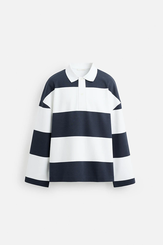 PRINTED STRIPED POLO SHIRT