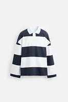 PRINTED STRIPED POLO SHIRT