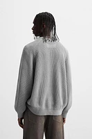 RELAXED FIT STRUCTURE SWEATER