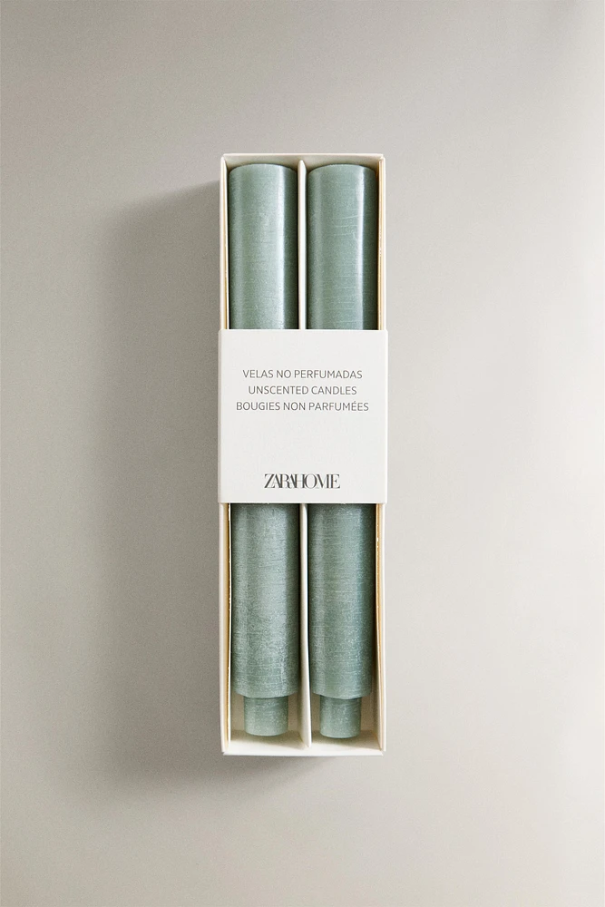 SET OF DECORATIVE STRAIGHT TAPER CANDLES (SET 2)