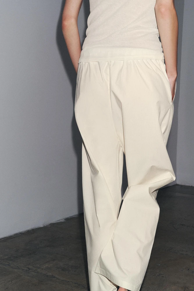 PANTALON STYLE PYJAMA EN POPELINE