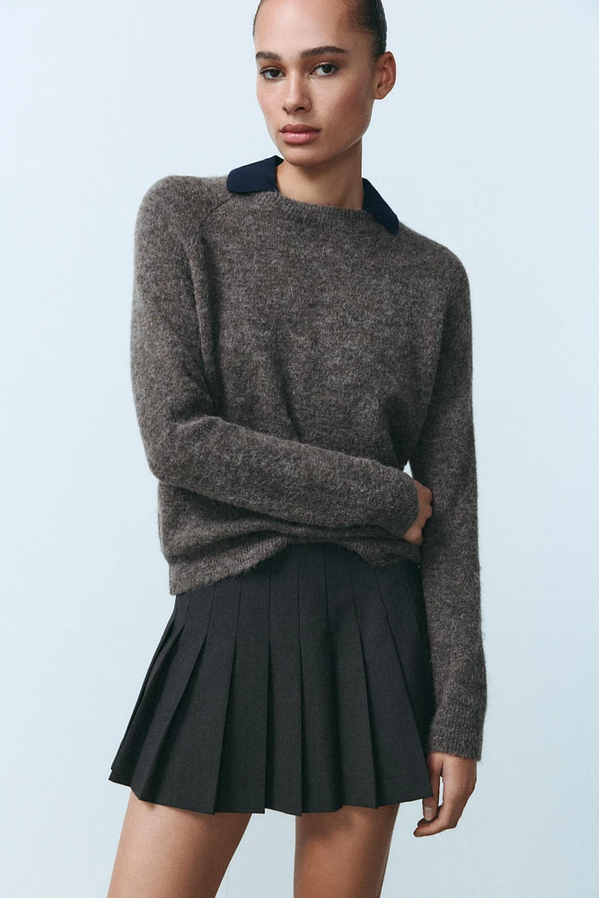 JUPE-CULOTTE À PLIS PLATS
