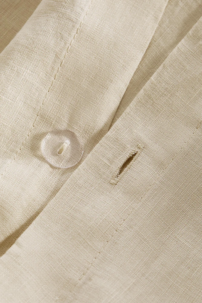 DRAP-HOUSSE LIN LAVÉ | 30 CM DE HAUT (140 GXM²)