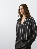Blouse with embroidered details