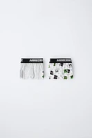 6-14 ANS/ LOT DE DEUX BOXERS MINECRAFT © MOJANG AB. ™