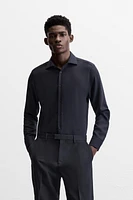 SLIM FIT WOOL BLEND SHIRT