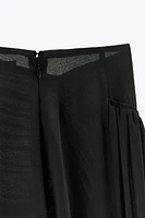 DRAPED GEORGETTE MIDI SKIRT