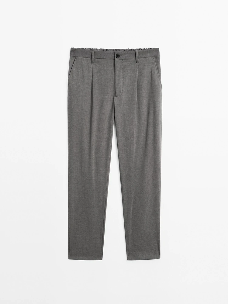 Pantalon relaxed fit à pinces