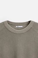 RELAXED FIT STRUCTURE SWEATER