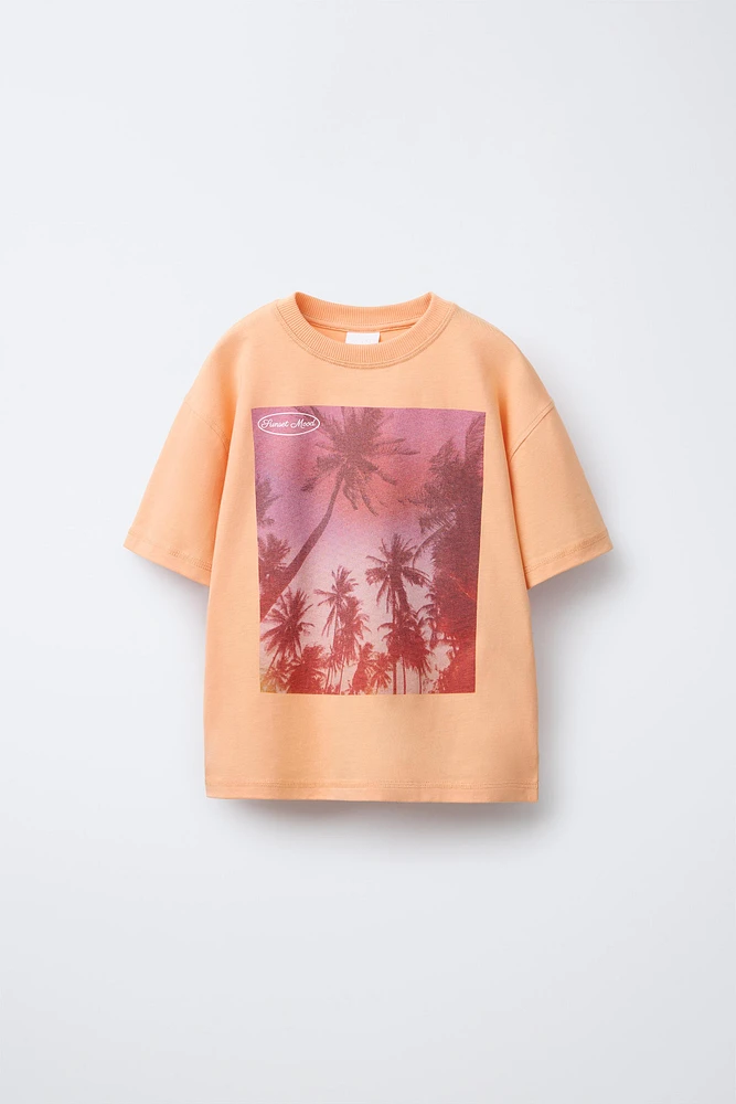 T-SHIRT À IMPRIMÉ PALMIERS