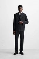 HERRINGBONE LINEN COTTON SUIT PANTS