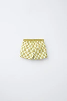 2-6 YEARS/ CHECKERBOARD SWIM SHORTS