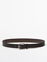 Distressed leather belt