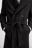 BELTED DOUBLE-BREASTED COAT