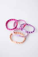 FIVE-PACK OF BRAIDED HAIR TIES