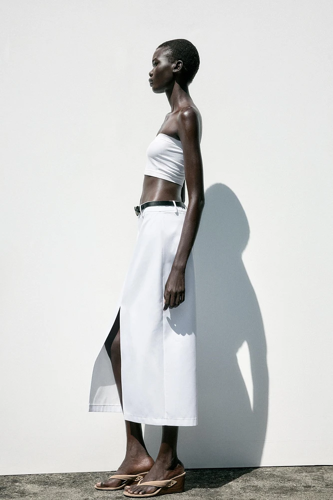 JUPE MIDI DROITE CEINTURE