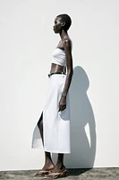 JUPE MIDI DROITE CEINTURE
