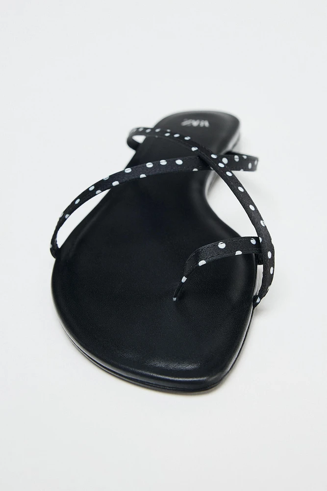 POLKA DOT STRAPPY SANDALS