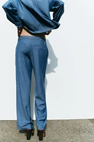 WIDE-LEG PANTS WITH THIN BELT