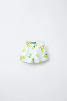 2-6 YEARS/ REGULAR LEMON PRINT SWIM SHORTS